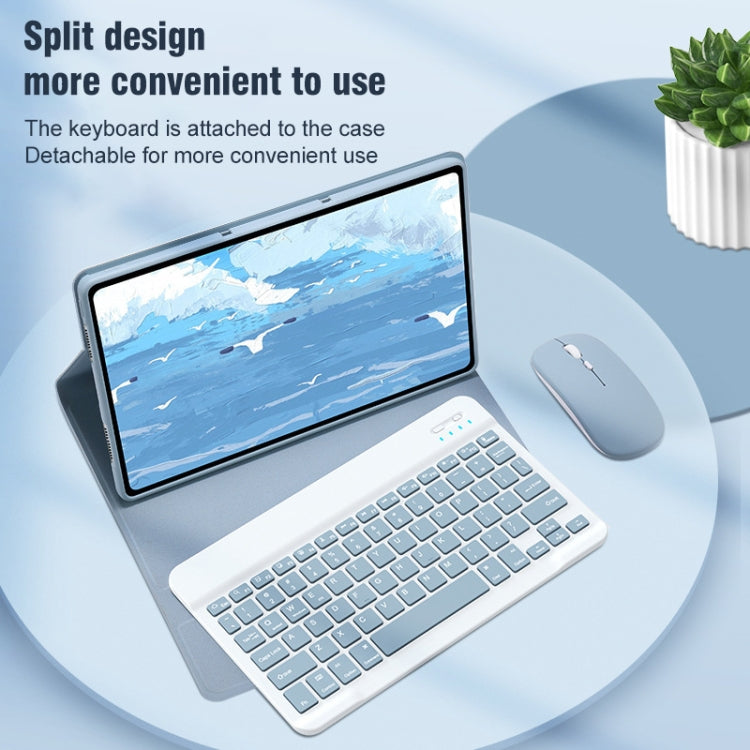 For iPad 10.2 2021 / Air 2019 Square Button 360 Degree Rotatable Bluetooth Keyboard Leather Case(Dark Green) by buy2fix