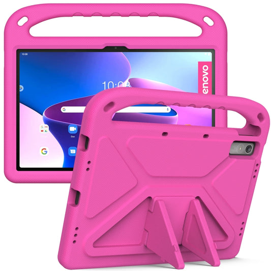 For Lenovo Pad Pro 2021 TB-J716F Handle Portable EVA Shockproof Tablet Case(Rose Red) by buy2fix