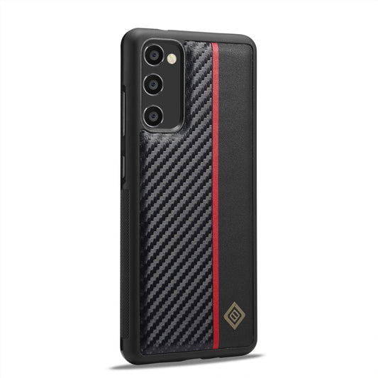For Samsung Galaxy Note20 LC.IMEEKE 3 in 1 Carbon Fiber Texture Shockproof Phone Case(Black) by LC.IMEEKE