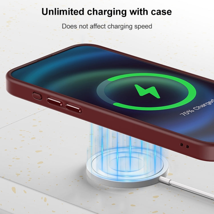 For iPhone 15 Plus Brilliant Series MagSafe Micro-frosted Anti-fingerprint PC Phone Case(Purplish Red) by buy2fix
