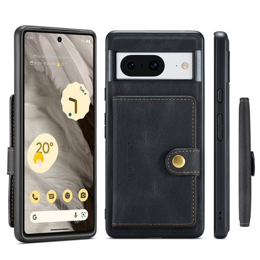 For Google Pixel 8 JEEHOOD Retro Magnetic Detachable Wallet Phone Case(Black) - Google Cases by JEEHOOD | Online Shopping UK | buy2fix