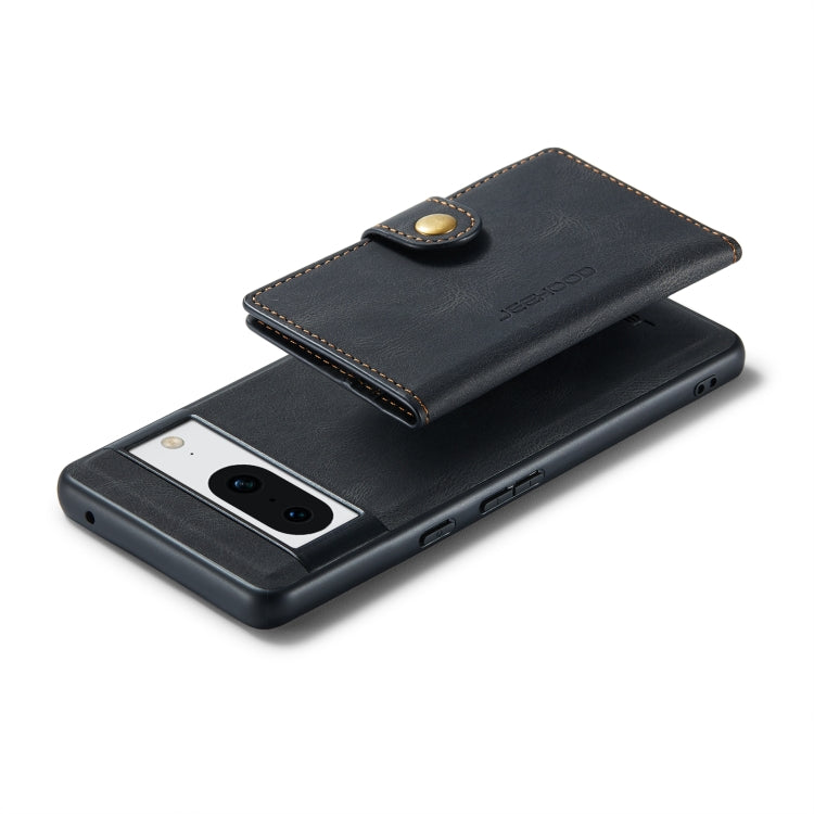 For Google Pixel 8 JEEHOOD Retro Magnetic Detachable Wallet Phone Case(Black) - Google Cases by JEEHOOD | Online Shopping UK | buy2fix