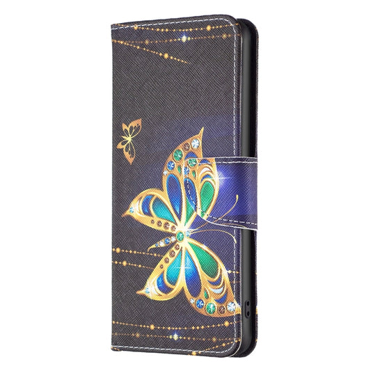 For Samsung Galaxy S23 FE 5G Colored Drawing Pattern Leather Phone Case(Big Butterfly) by buy2fix
