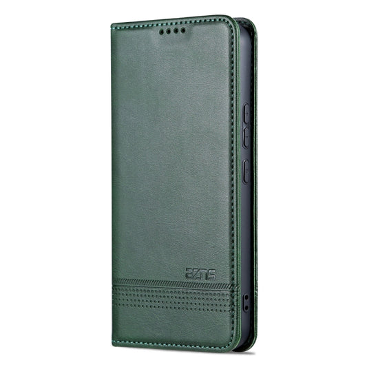 For Samsung Galaxy S23 FE 5G AZNS Magnetic Calf Texture Flip Leather Phone Case(Dark Green) by AZNS