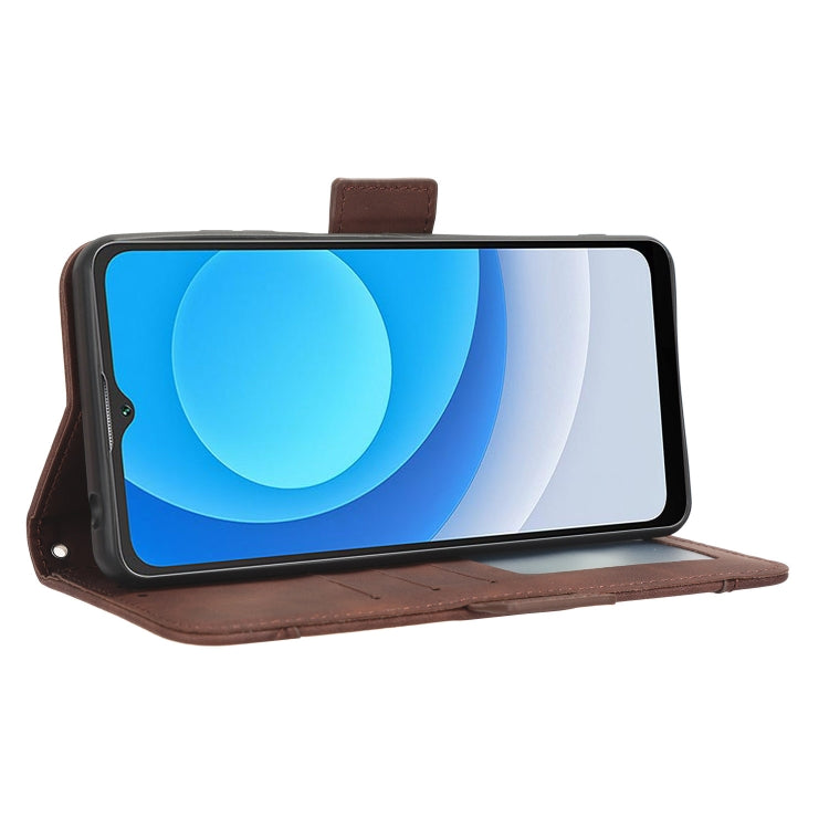 For Blackview A53 / A53 Pro Skin Feel Calf Texture Card Slots Leather Phone Case(Brown) by buy2fix