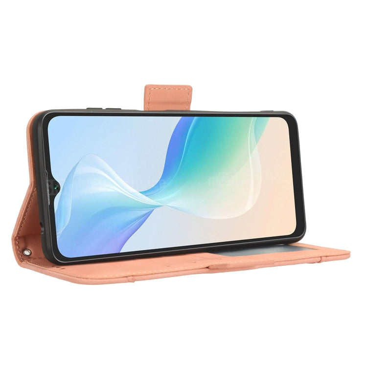 For Blackview Oscal C30 / C30 Pro Skin Feel Calf Texture Card Slots Leather Phone Case(Pink) by buy2fix