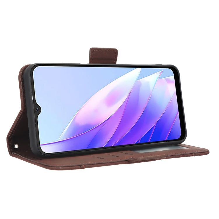 For Blackview A52 / A52 Pro Skin Feel Calf Texture Card Slots Leather Phone Case(Brown) by buy2fix