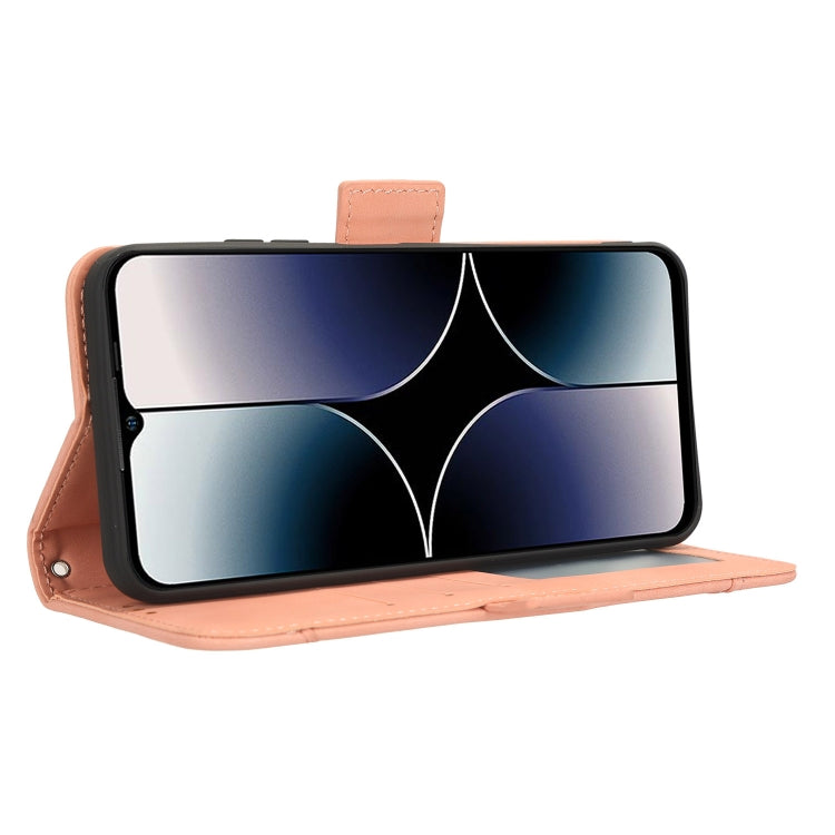 For Ulefone Note 16 Pro Skin Feel Calf Texture Card Slots Leather Phone Case(Pink) by buy2fix