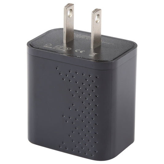 LZ-105PD 25W USB-C / Type-C Ports Dot Pattern Travel Charger, US Plug(Black) by buy2fix