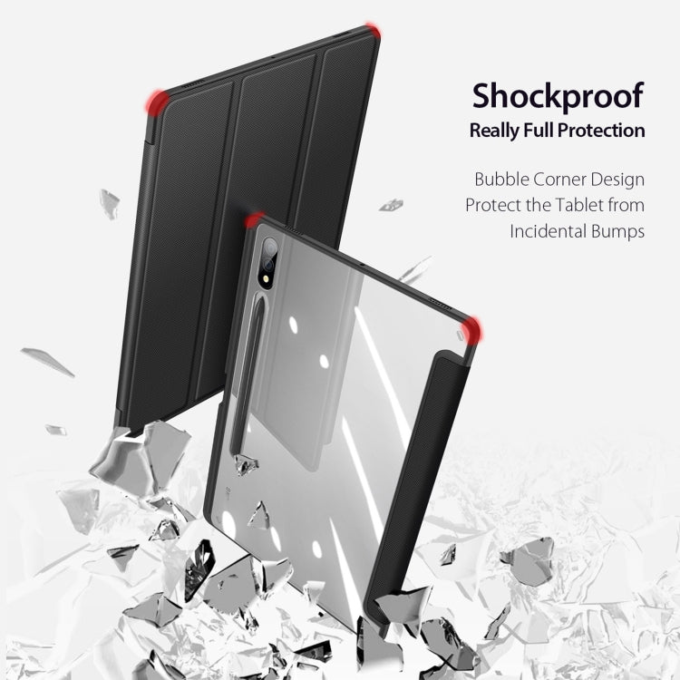 For Samsung Galaxy Tab S9+ DUX DUCIS TOBY Series Antiskid Leather Tablet Case with Sleep / Wake-up Function(Black) by DUX DUCIS