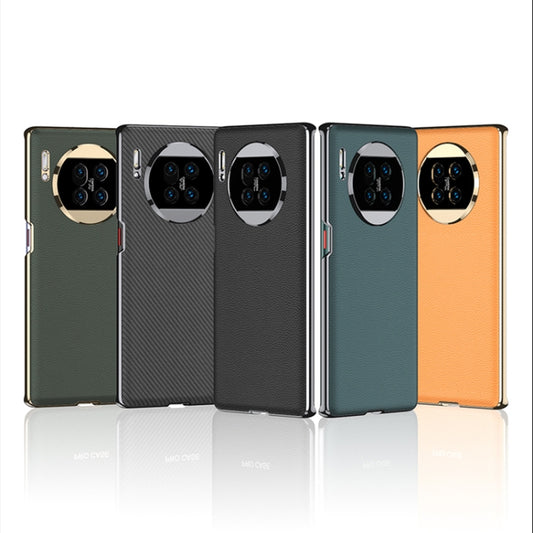 For Huawei Mate 30 5G GKK Electroplating Leather Surface Phone Case(Cyan) by GKK