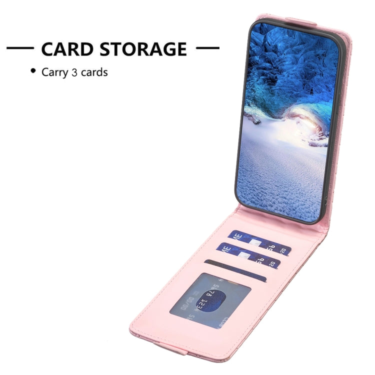 For iPhone 16 Plus Diamond Lattice Vertical Flip Leather Phone Case(Pink) by buy2fix