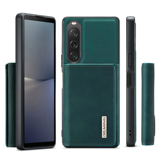 For Sony Xperia 10 V DG.MING M1 Series 3-Fold Multi Card Wallet + Magnetic Phone Case(Green) by DG.MING