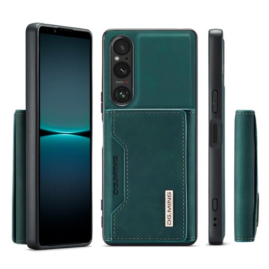 For Sony Xperia 1 VI DG.MING M2 Series 3-Fold Multi Card Bag + Magnetic Phone Case(Green) by DG.MING