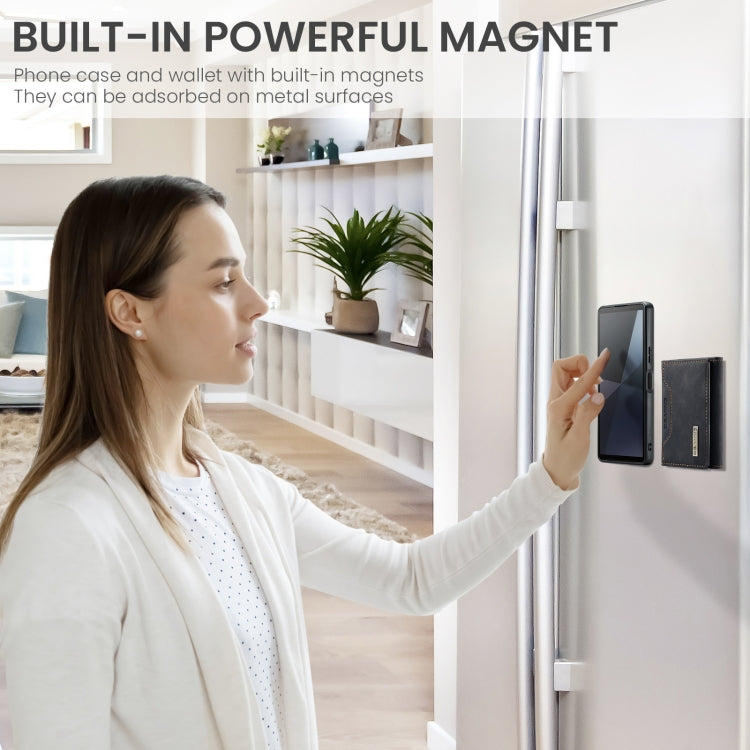 For Sony Xperia 10 VI DG.MING M2 Series 3-Fold Multi Card Bag + Magnetic Phone Case(Black) by DG.MING