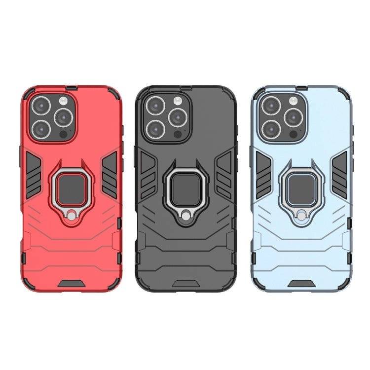 For iPhone 16 Pro Max Shockproof PC + TPU Holder Phone Case(Red) by buy2fix