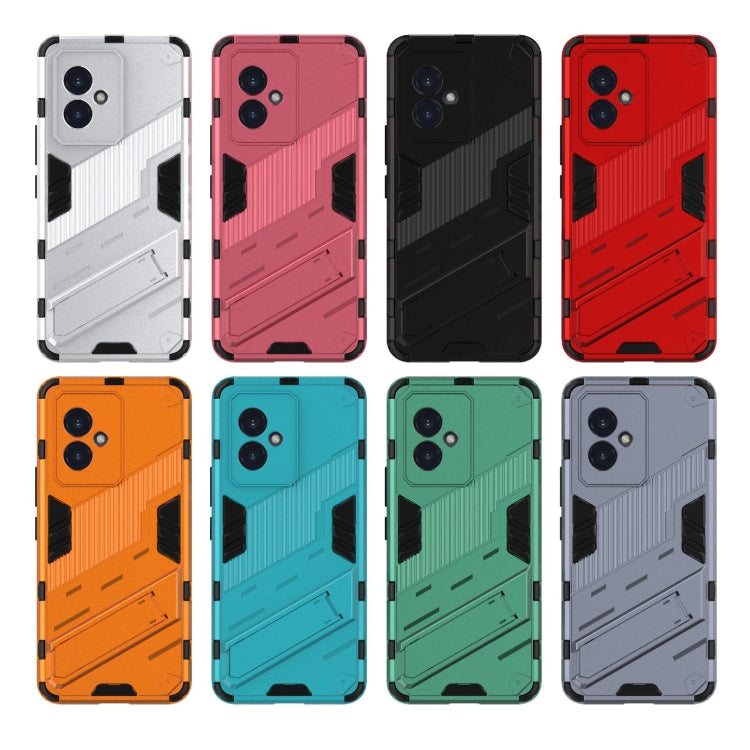 For Honor 100 5G Punk Armor 2 in 1 PC + TPU Phone Case with Holder(Blue) by buy2fix
