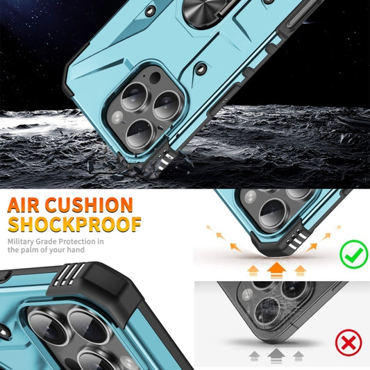 For iPhone 16 Pro Ring Holder Phone Case(Light Blue) by buy2fix