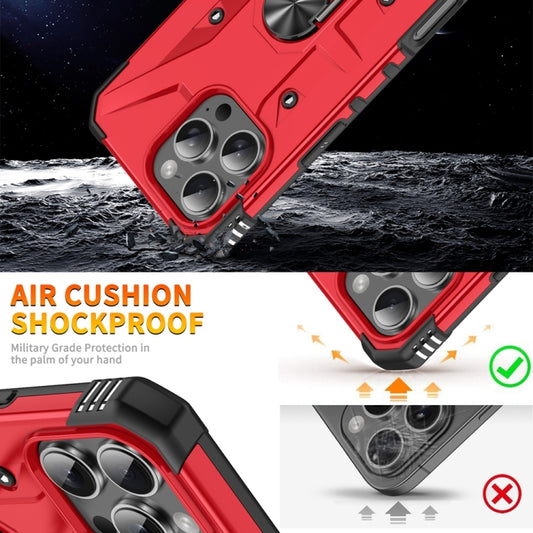 For iPhone 16 Pro Ring Holder Phone Case(Red) by buy2fix