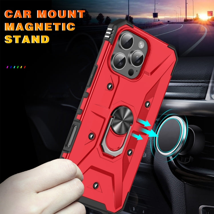 For iPhone 16 Pro Ring Holder Phone Case(Red) by buy2fix