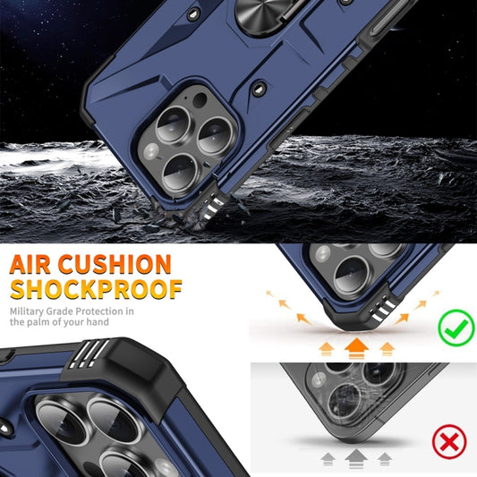 For iPhone 16 Pro Ring Holder Phone Case(Blue) by buy2fix