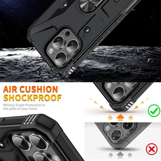 For iPhone 16 Pro Ring Holder Phone Case(Black) by buy2fix