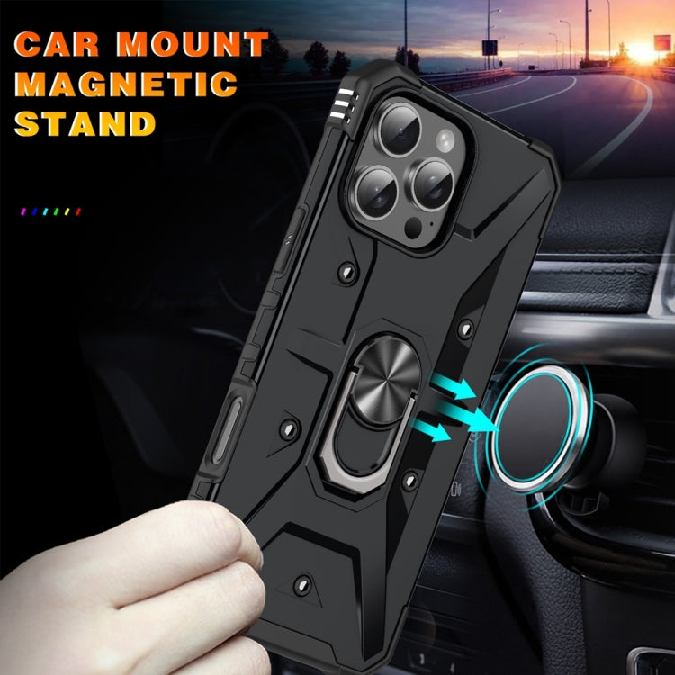For iPhone 16 Pro Ring Holder Phone Case(Black) by buy2fix