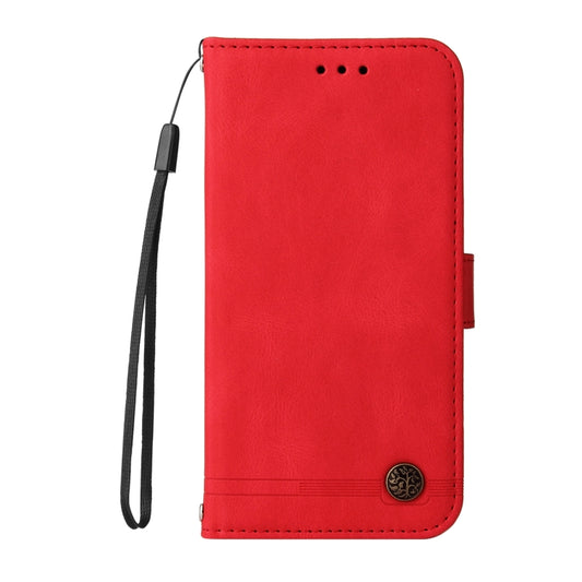 For Samsung Galaxy S24+ Skin Feel Life Tree Metal Button Leather Phone Case(Red) by buy2fix