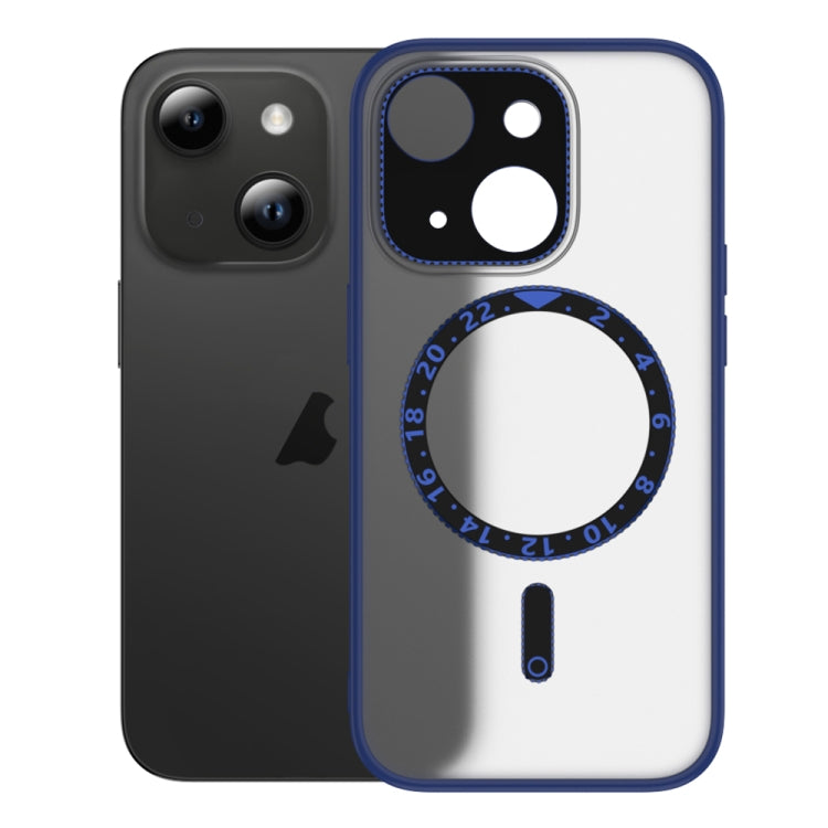 For iPhone 14 Dial Plate Magsafe Phone Case(Navy Blue) by buy2fix