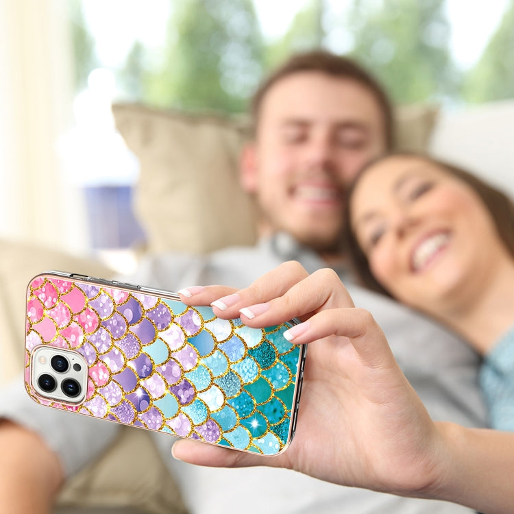For iPhone 16 Pro Max Electroplating Pattern IMD TPU Shockproof Case(Colorful Scales) by buy2fix
