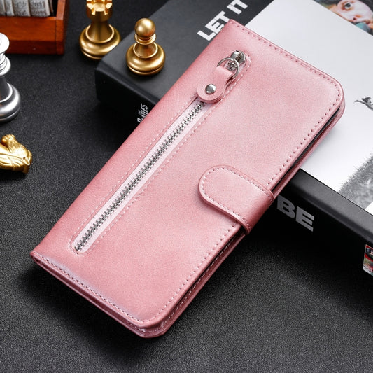 For Xiaomi Redmi Note13 Pro 4G Global/Poco M6 Pro 4G Fashion Calf Texture Zipper Leather Phone Case(Rose Gold) by buy2fix