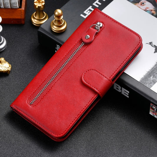 For Xiaomi Redmi A3 Fashion Calf Texture Zipper Leather Phone Case(Red) by buy2fix