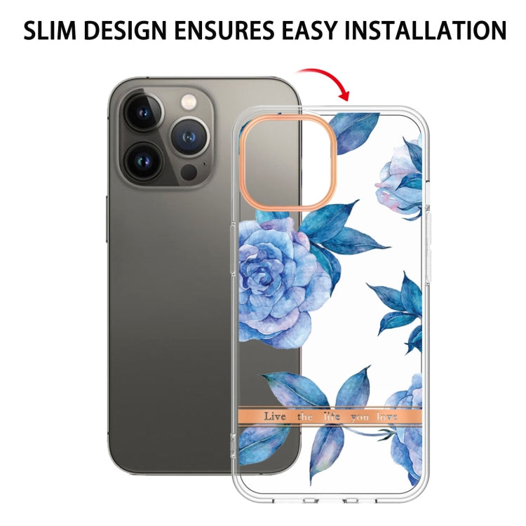 For iPhone 16 Pro Flowers and Plants Series IMD TPU Phone Case(Orchid Peony) by buy2fix