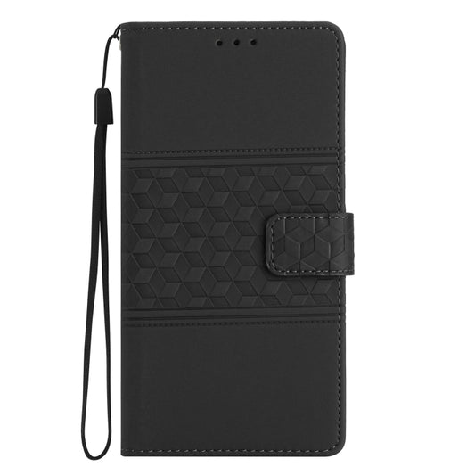 For Samsung Galaxy S23 FE 5G Diamond Embossed Skin Feel Leather Phone Case(Black) by buy2fix