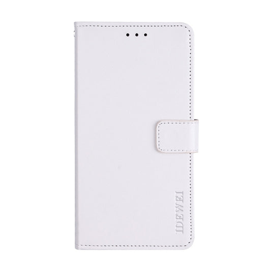 For Realme 11 Pro idewei Crazy Horse Texture Leather Phone Case with Holder(White) by idewei