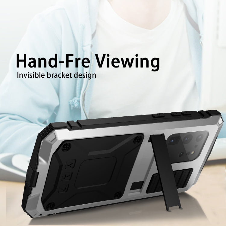 For Samsung Galaxy S20 Plus R-JUST Waterproof Shockproof Dustproof Metal + Silicone Protective Case(Silver) by R-JUST