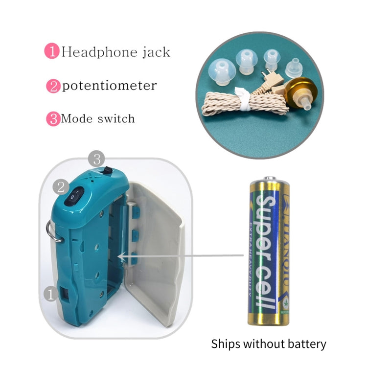 KAIXINWEI F-18 DC1.5V In-ear Hearing Aid Sound Amplifier(White) by buy2fix