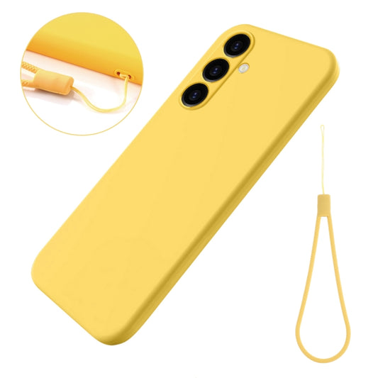 For Samsung Galaxy S23 FE 5G Solid Color Liquid Silicone Dropproof Full Coverage Phone Case(Yellow) by buy2fix