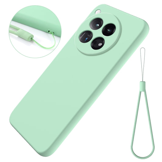 For OnePlus 12 Solid Color Liquid Silicone Dropproof Full Coverage Phone Case(Green) by buy2fix