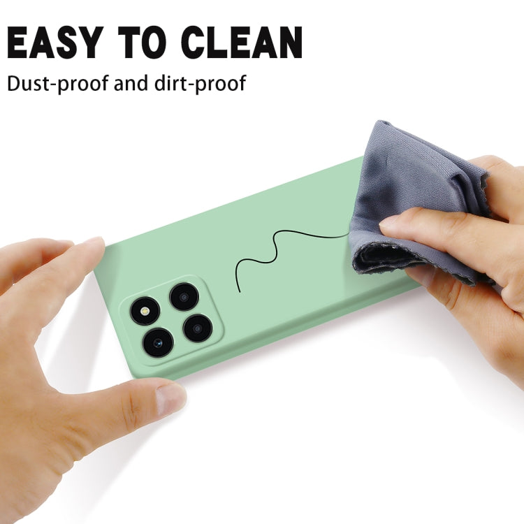 For Honor X6a Solid Color Liquid Silicone Dropproof Full Coverage Phone Case(Green) by buy2fix