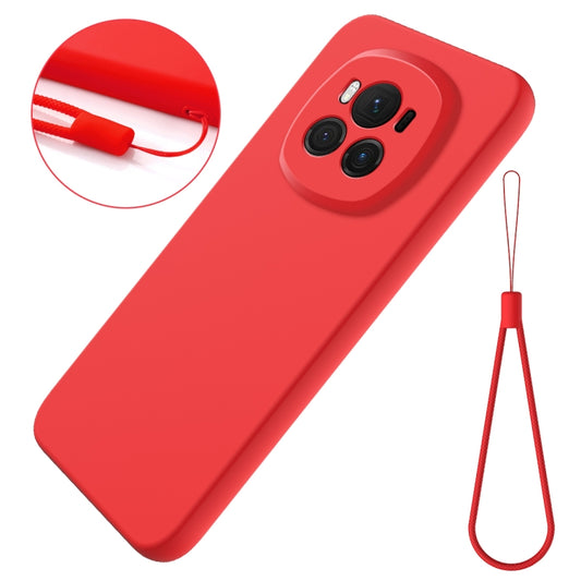 For Honor Magic6 Solid Color Liquid Silicone Dropproof Full Coverage Phone Case(Red) by buy2fix