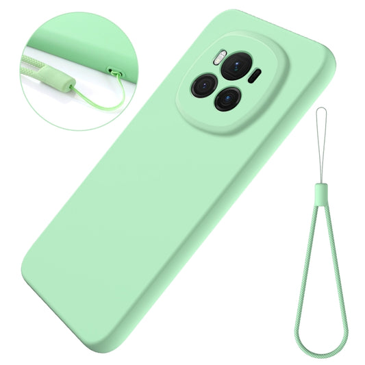 For Honor Magic6 Solid Color Liquid Silicone Dropproof Full Coverage Phone Case(Green) by buy2fix
