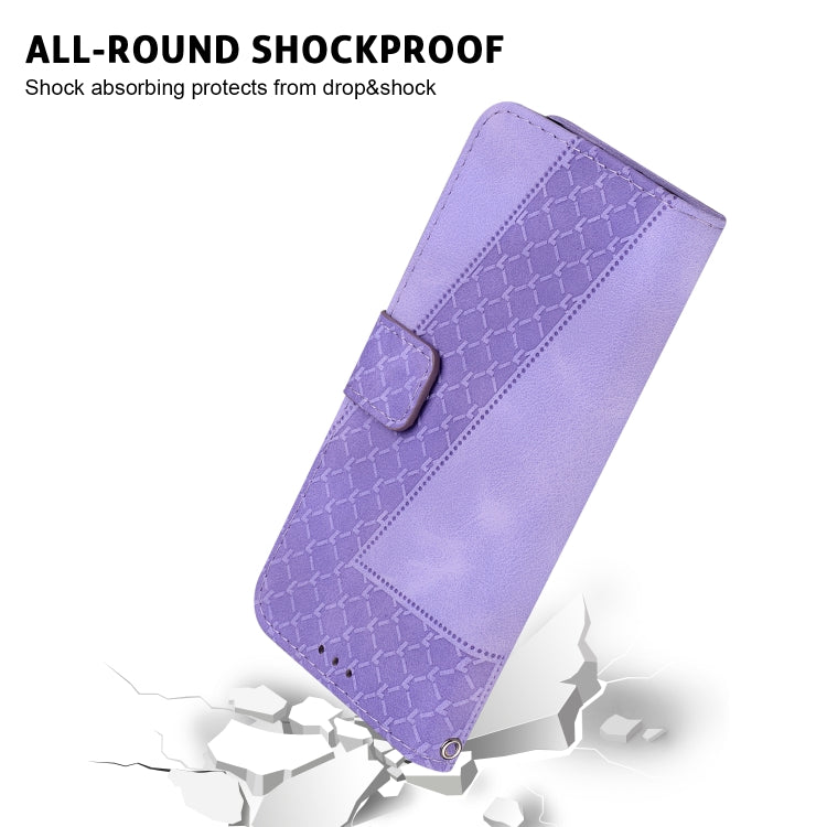 For OnePlus 11 Seven-shaped Embossed Leather Phone Case(Purple) by buy2fix