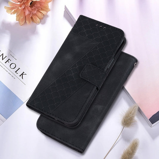 For OnePlus 13 Seven-shaped Embossed Leather Phone Case(Black) by buy2fix