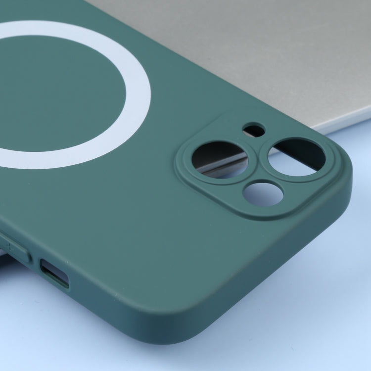For iPhone 15 Liquid Silicone Magsafe Phone Case(Dark Green) by buy2fix