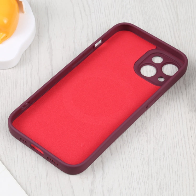 For iPhone 15 Liquid Silicone Magsafe Phone Case(Wine Red) by buy2fix
