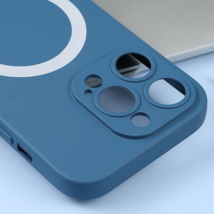 For iPhone 16 Pro Max Liquid Silicone Magsafe Phone Case(Blue) by buy2fix