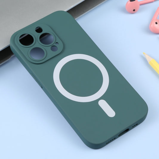 For iPhone 16 Pro Liquid Silicone Magsafe Phone Case(Dark Green) by buy2fix