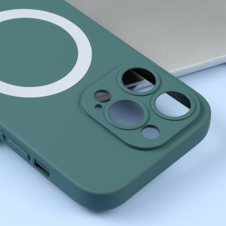 For iPhone 16 Plus Liquid Silicone Magsafe Phone Case(Dark Green) by buy2fix