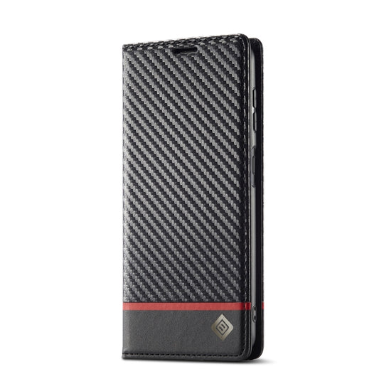 For Samsung Galaxy S23 FE 5G LC.IMEEKE Carbon Fiber Leather Phone Case(Horizontal Black) by LC.IMEEKE